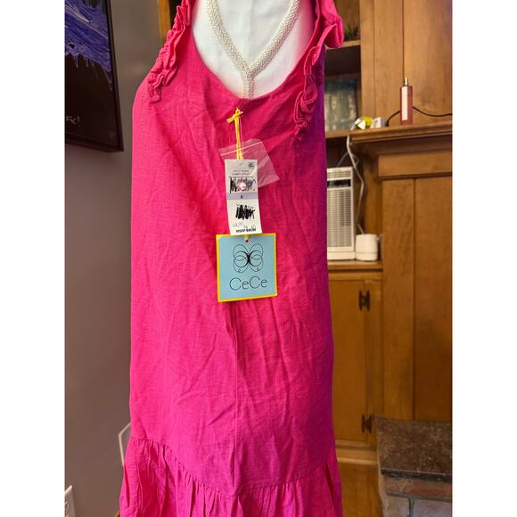 NWT CeCe’s Short Flutter-Sleeve Ruffled Hem Dress Sz. 6 - Picture 4 of 7